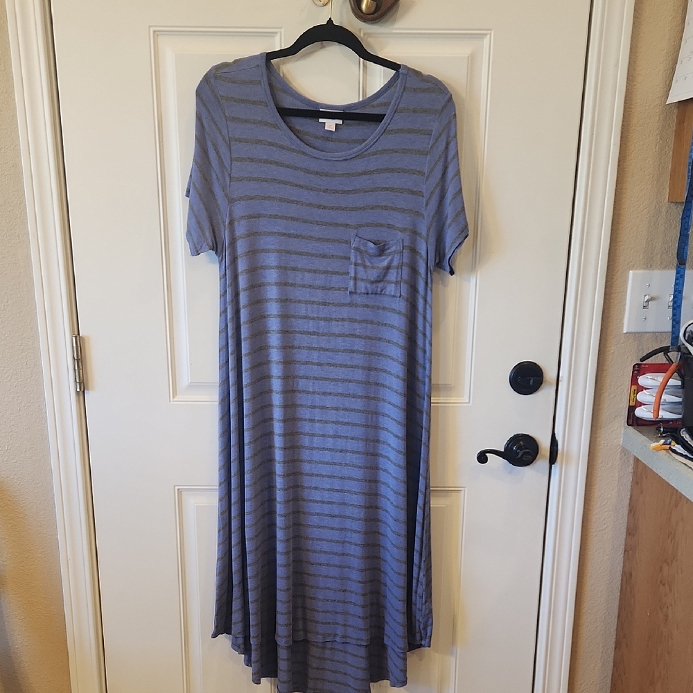 4 For $20 Lularoe Blue Midi Sundress Casual Crew Neck